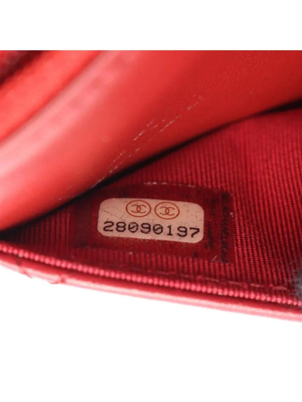 Chanel Shoulder Bag 2.55 Quilted Red Calfskin Chain Wallet